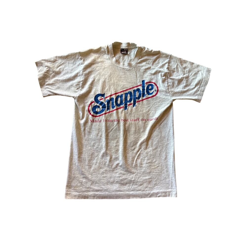 Vintage Snapple USA Made Single Stitch FOTL Best  L Heather Gray T-Shirt